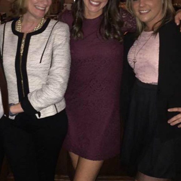 DIVIDED Maroon Lace Mini Dress | 8 (XS) - Picture 5 of 6